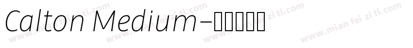 Calton Medium字体转换